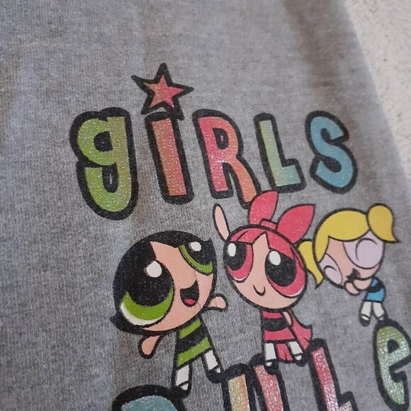 Cartoon Network Powerpuff Girls Girl's Size M (7/8) Gray Pull On Bermuda Shorts - Picture 9 of 9